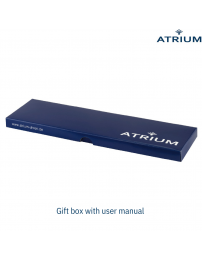 ATRIUM Watch - Ladies - Analogue - Silver Coloured - Black Leather - Clear Dial - 27 mm - A37-10