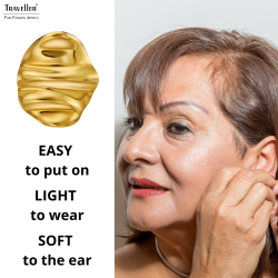 Traveller Earrings - 22ct Gold Plated - Waves - 20x16 mm - 157767