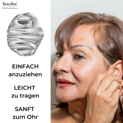 Traveller Ohrclips - Silberfarben - Wellen - Platiniert - 20x16 mm - 157768