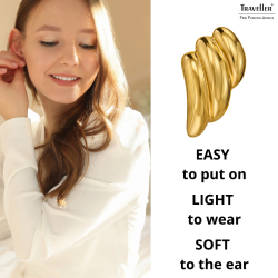 Traveller Clip-on Earrings - 22ct Gold Plated - 17z10 mm - 157769