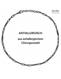 Traveller Collier - Herren - Kette Man - Matt Schwarz Edelstahl - 55cm lang - 181244
