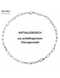 Traveller Collier - Edelstahl - Silberfarben - Glieder - 45 cm - 181223