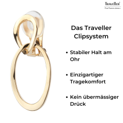 Traveller Ohrclip - Hänger - 22kt vergoldet - Oval - Goldfarbe - 33 x 14 mm - 157230