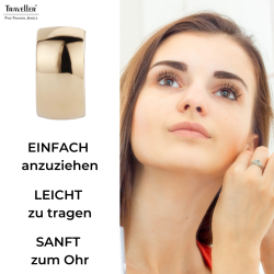 Traveller Ohrclip - 22kt vergoldet - Halbcreole - Goldfarbe - 16x8 mm - 138020