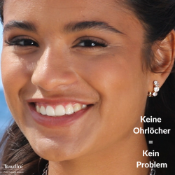 Traveller Ohrclip - Goldfarbe - Preciosa Kristalle - 22kt vergoldet - 14x6 mm - 155804