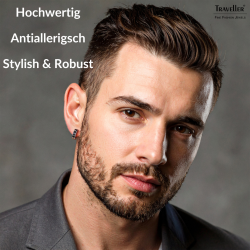 Traveller Creolen - Herren - Edelstahl - Carbon - Schwarz - Ø 4mm - 181181