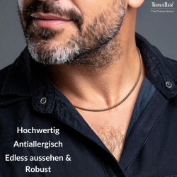 Traveller Collier - Herren - Kette Man - Made in Germany - Edelstahl -  50cm lang