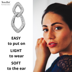 Traveller Clip-on Earrings - Drop Earring - Silver Coloured - Crystals - Links - Platinum Plated - 31x15 mm - 157641