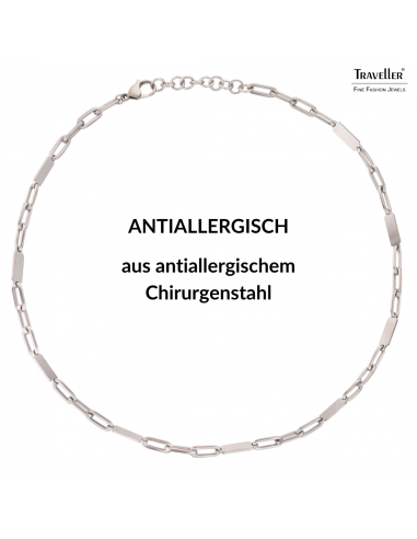 Traveller Collier - Herren - Kette Man -  Matt Edelstahl - 55cm lang