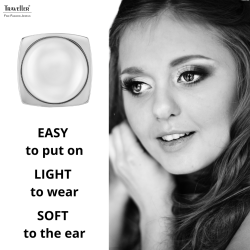 Traveller Clip-on Earrings - Silver Coloured - Half Pearls - 16mm - White - Platinum Plated - 18x18mm - 114355