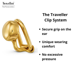 Traveller Clip-on Earrings - Gold Plated - Button - 7 mm - 157849