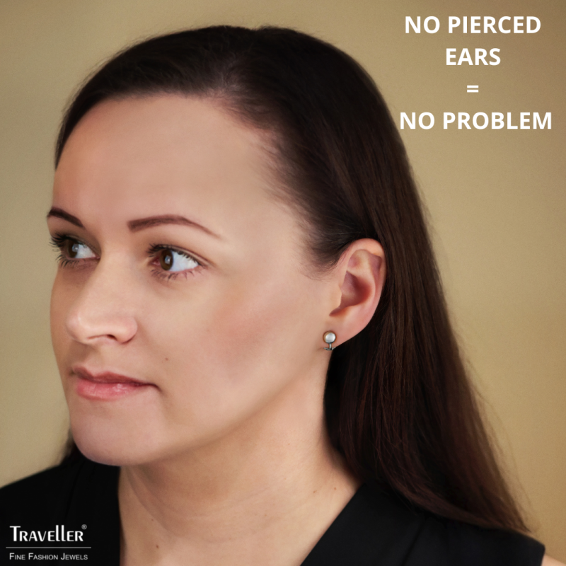 Traveller Clip-on Earrings - Silberfarben - Button - Platinum Plated - 7 mm - 157850