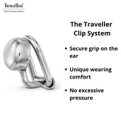 Traveller Clip-on Earrings - Silberfarben - Button - Platinum Plated - 7 mm - 157850
