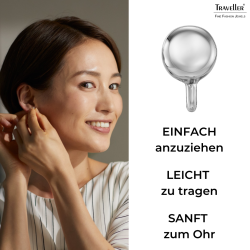 Traveller Ohrclips - Silberfarben - Knopf - Platiniert - 7 mm - 157850