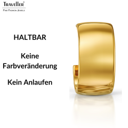 Traveller Creolen - Vergoldet - 3/4 Ring - 22x11mm -181320