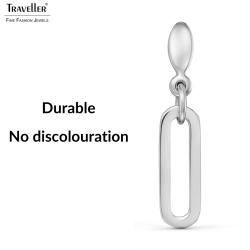 Traveller Drop Earrings - Stainless Steel - Oval Links - 20x7 mm - 181325