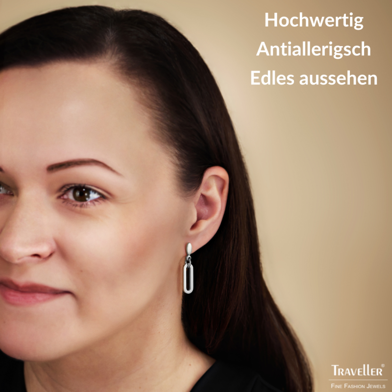 Traveller Ohrhänger - Edelstahl - Ovale Glieder - 20x7 mm - 181325