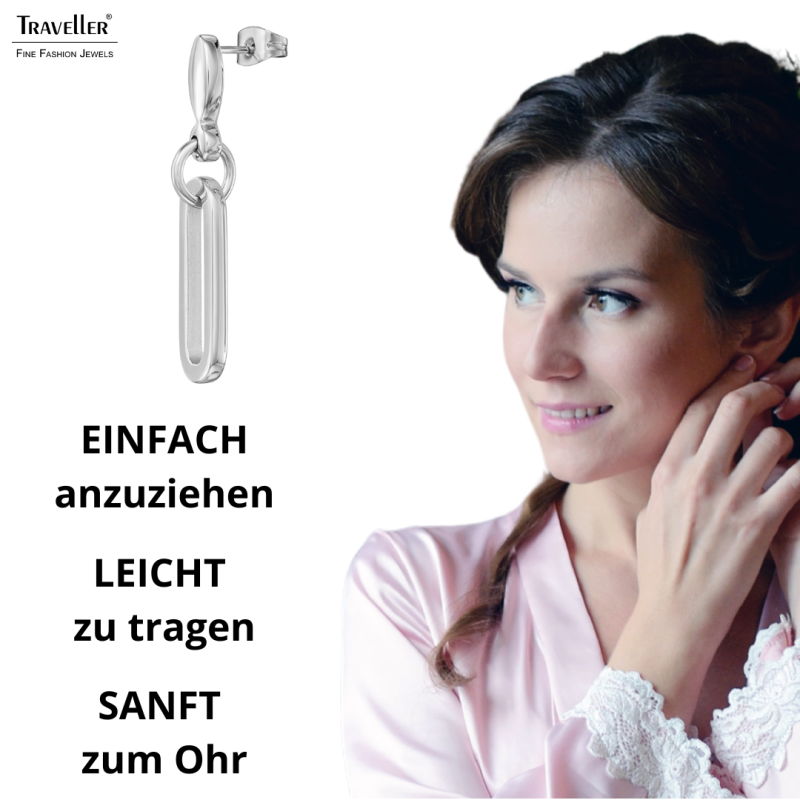Traveller Ohrhänger - Edelstahl - Ovale Glieder - 20x7 mm - 181325