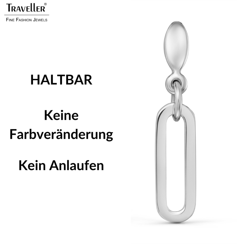 Traveller Ohrhänger - Edelstahl - Ovale Glieder - 20x7 mm - 181325