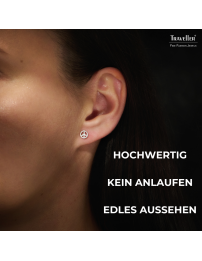 Traveller Ohrringe - Damen - Made in Germany - Silber - Matt - Stern - Nachhaltig - 6 mm - 571001