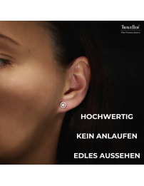 Traveller Ohrringe - Damen - Made in Germany - Silber- Peace - Matt - Nachhaltig - 6 mm - 571002