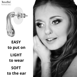 Traveller Earrings - Silver Coloured - Crystal - 6x3,6mm - Teardrop - Platinum Plated - 17x9mm - 157843