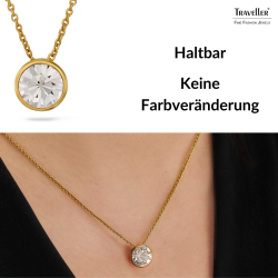 Traveller Anhänger mit Kette - Vergoldet - Kristall - 10mm - 40+4+4cm - 157858