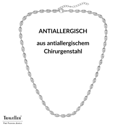 Traveller Collier - Edelstahl - Ovale Tropfen - 45+5 cm - 181313