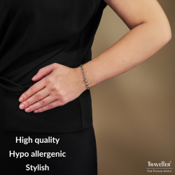 Traveller Bracelet - Stainless Steel - Oval Drops - 17+4 cm - 181314