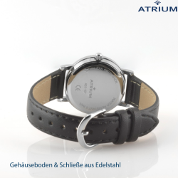 ATRIUM Kinder Armbanduhr - Jungen / Mädchen - Schwarz - Analog - 5 Bar - Lernzifferblatt - A31-107