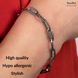 Traveller Bracelet - Stainless Steel - Silver Coloured - Links - 20 cm - 181224