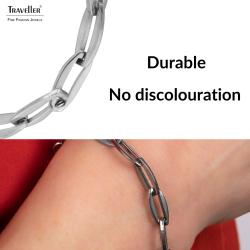Traveller Bracelet - Stainless Steel - Silver Coloured - Links - 20 cm - 181224