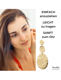 Traveller Ohrhänger - Vergoldet - Oval - Edelstahl - 45 x 25 mm - 181240