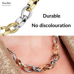 Traveller Necklace - Stainless Steel - Bicolor - Links - 52 cm - 181099