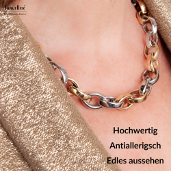 Traveller Damen Collier - Edelstahl - Bicolor - Glieder - 52 cm - 181099