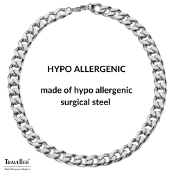 Traveller Necklace - Stainless Steel - Silver Coloured - Lnks - 45 cm - 181103