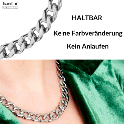 Traveller Damen Collier - Edelstahl - Silberfarben - Glieder - 45 cm - 181103