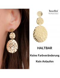 Traveller Ohrhänger - Vergoldet - Oval - Edelstahl - 45 x 25 mm - 181240