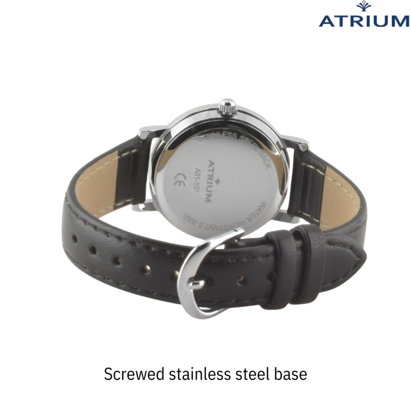 ATRIUM Childrens Watch - Boys / Girls - Black - analogue - 5 bar - Learning Dial - A31-107