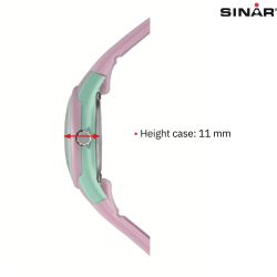 Sinar Watch - Analogue - Pink / Mint - 29mm - 10 Bar - Adjustable Strap 12-17,5cm