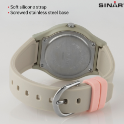 Sinar Watch - Analogue - Light Grey / Pink - 36mm - Adjustable Strap 13-18,5cm