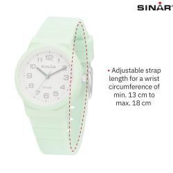 SINAR Watch - Mint - Analogue - 34 mm - 10 Bar - Adjustable Strap 13-18 cm