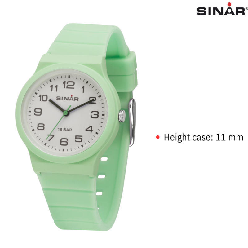 SINAR Watch - Mint - Analogue - 34 mm - 10 Bar - Adjustable Strap 13-18 cm