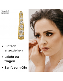 Traveller Creolen - Edelstahl - Zirkonia - Vergoldet - Goldfarben - Ø 14 mm - 166317