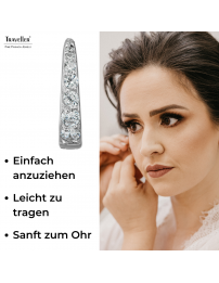 Traveller Creolen - Edelstahl - Zirkonia - Silberfarben - Ø 14 mm - 166318