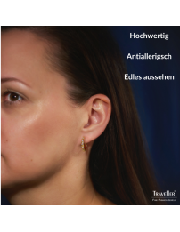 Traveller Creolen - Edelstahl - Kristall - Vergoldet - Ø 18 mm - 166321