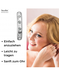 Traveller Creolen - Edelstahl - Kristall - Silberfarben - Ø 18mm - 166322