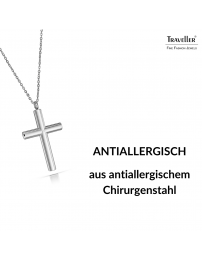 Traveller Kreuz Kette - Herren - Kette Man - Edelstahl - 50+5cm