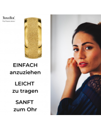 Traveller Creolen - Edelstahl - Vergoldet - Glitzer - Ringe 3/4 - Ø 23 mm - 181260