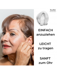 Traveller Ohrclips - Platiniert - Matt/ glanz - Knopf - Silberfarbe - 15 mm - 157160